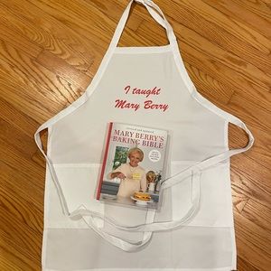Mary Berry Baking Bible (signed) and apron